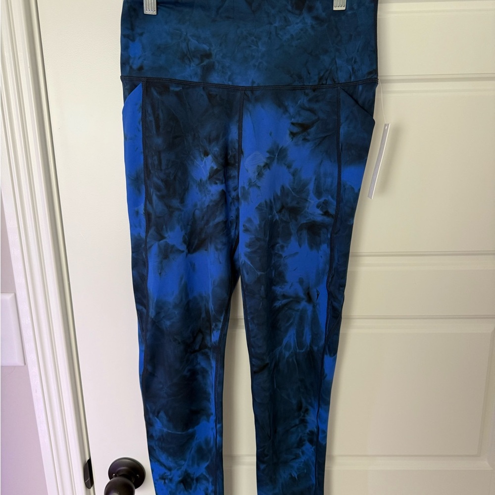 Senita Athletics Blue Patterned Leggings